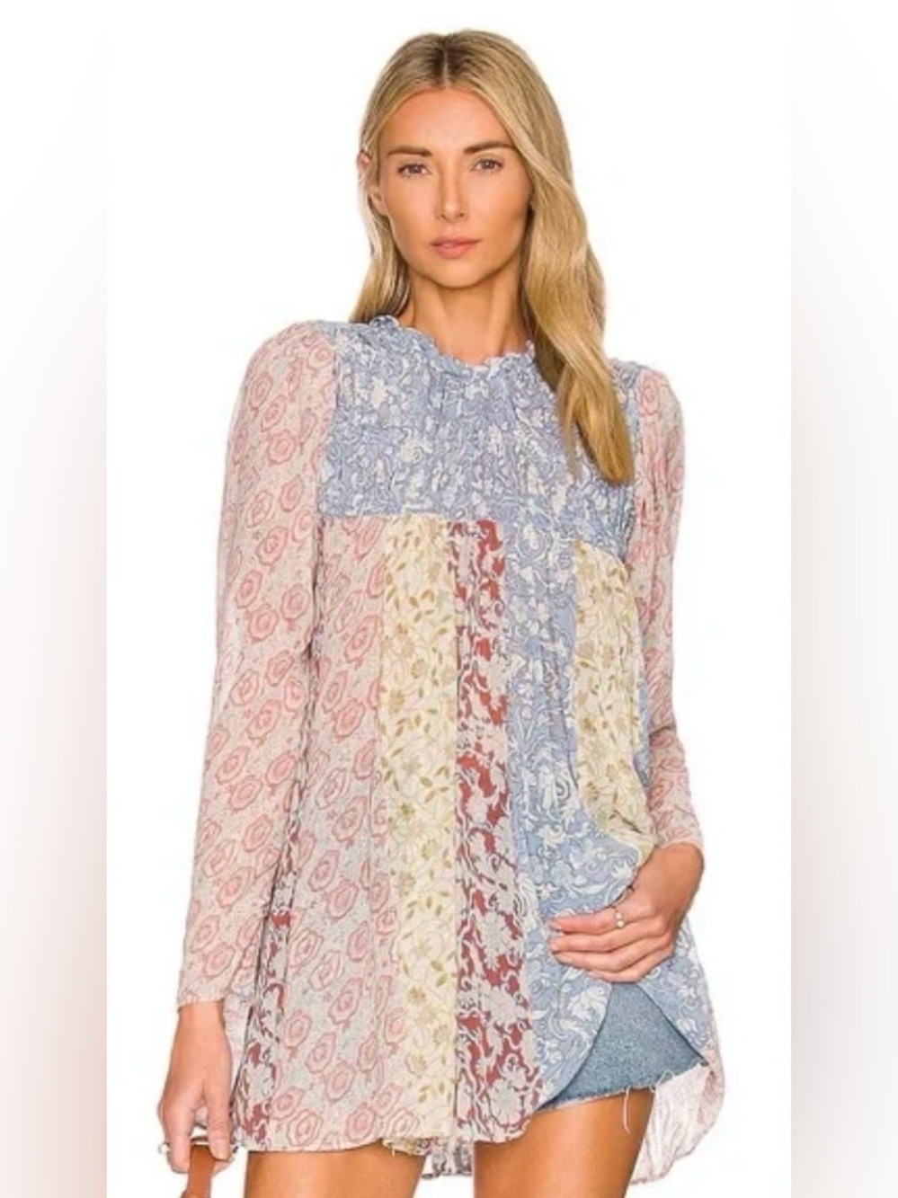 Free People Merrie Mix Tunic Top